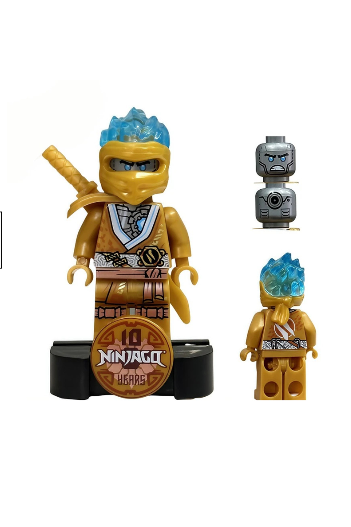 yamanS Ninja Altın Zane 10.Yıl Figür Yapı Blok Oyuncak(Custom Özel