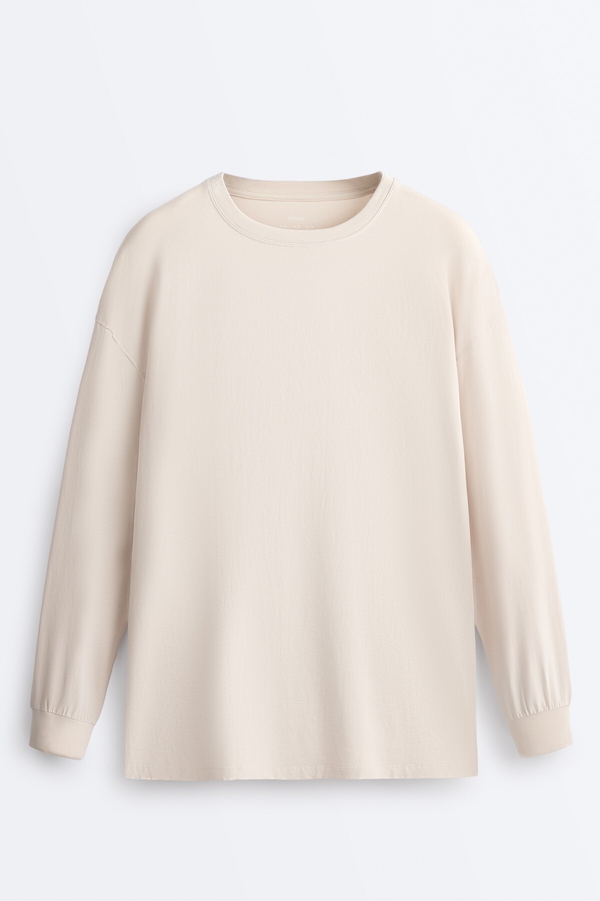 Oversized cotton blend long-sleeved t-shirt