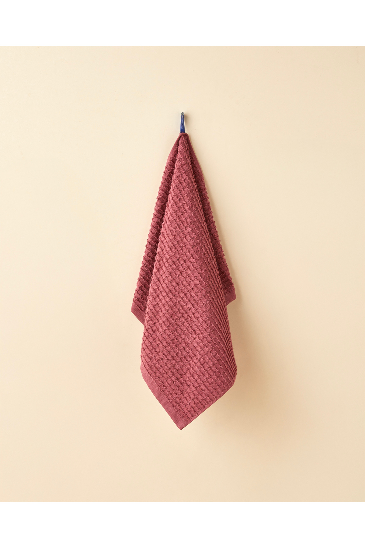 Square Pamuk Yüz Havlusu 50x70 cm Koyu Pembe