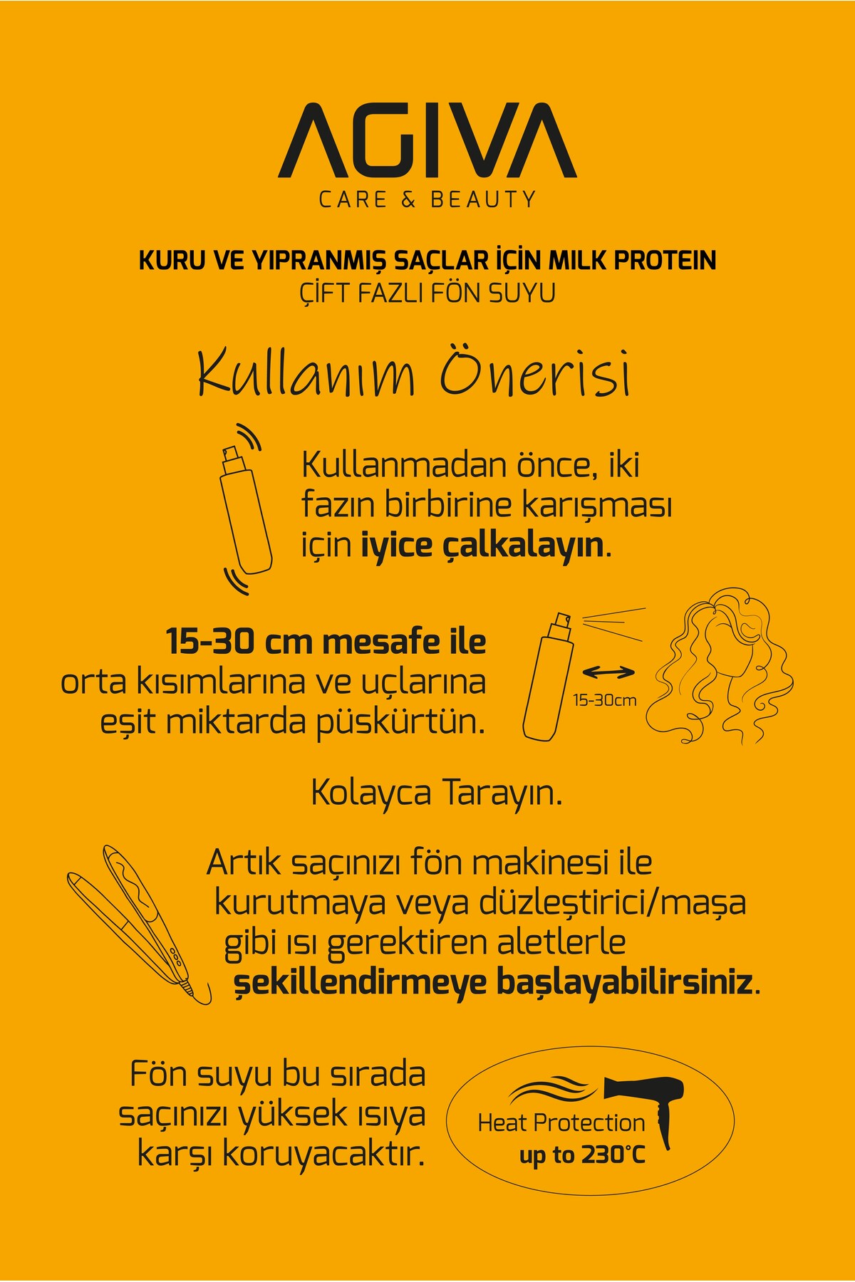 Milk Protein Onarıcı, Besleyici ve Isı Koruyucu Çift Fazlı Fön Suyu - 250 ml — 001-SER-215 — تصویر 7 از 8