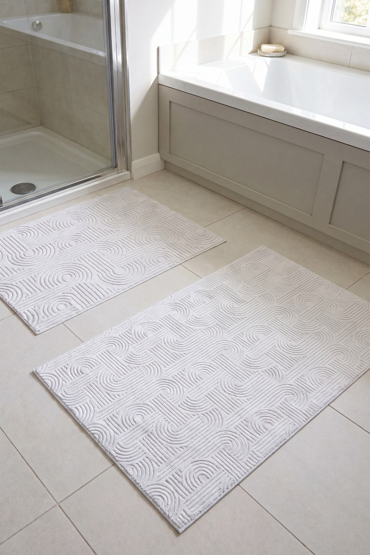 Premium Series Custom Non-Slip Floor Bath Mat 2-Piece Set 50x60 and 60x100