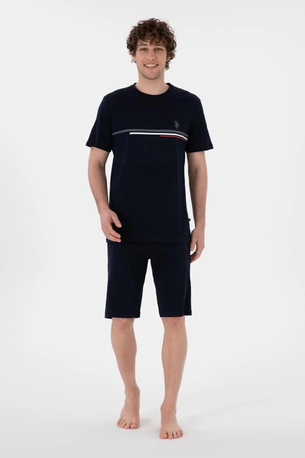 ست پیژامه و لباس خواب مردانه یقه ایستاده | یو اس پولو U.S. Polo Assn. TYCA86D60C4C61A5D1E4A5800 TR - تصویر 3