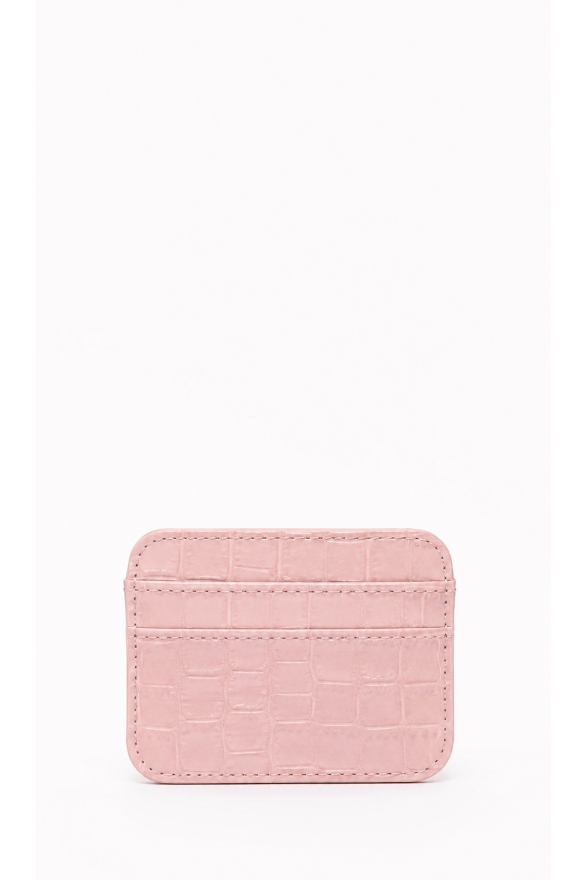 SHAKA Pembe Shk181 Kroko Suni Deri, 4 Kartlık ve Para Bölmeli, Unisex Kartlık görsel 2