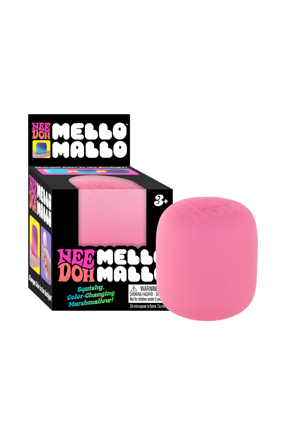 Needoh COLOR CHANGING MELLO MALLO -Sensory Squeeze Toy with Solid Squish - Pink（Color May Vary）(Pack of 1)