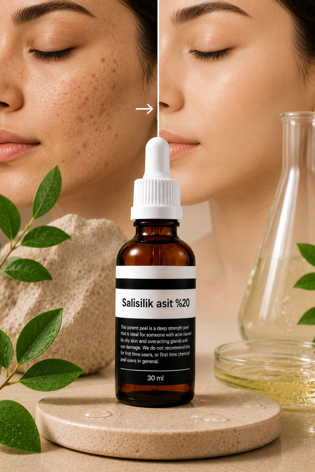 Ciltte Biriken Yağı ve Ölü Deri Hücrelerini Arındıran %20 Salisilik Asit Peeling Serum ile Profesyonel Bakım — TYC96C9812C94302F707EE900 — تصویر 7 از 8