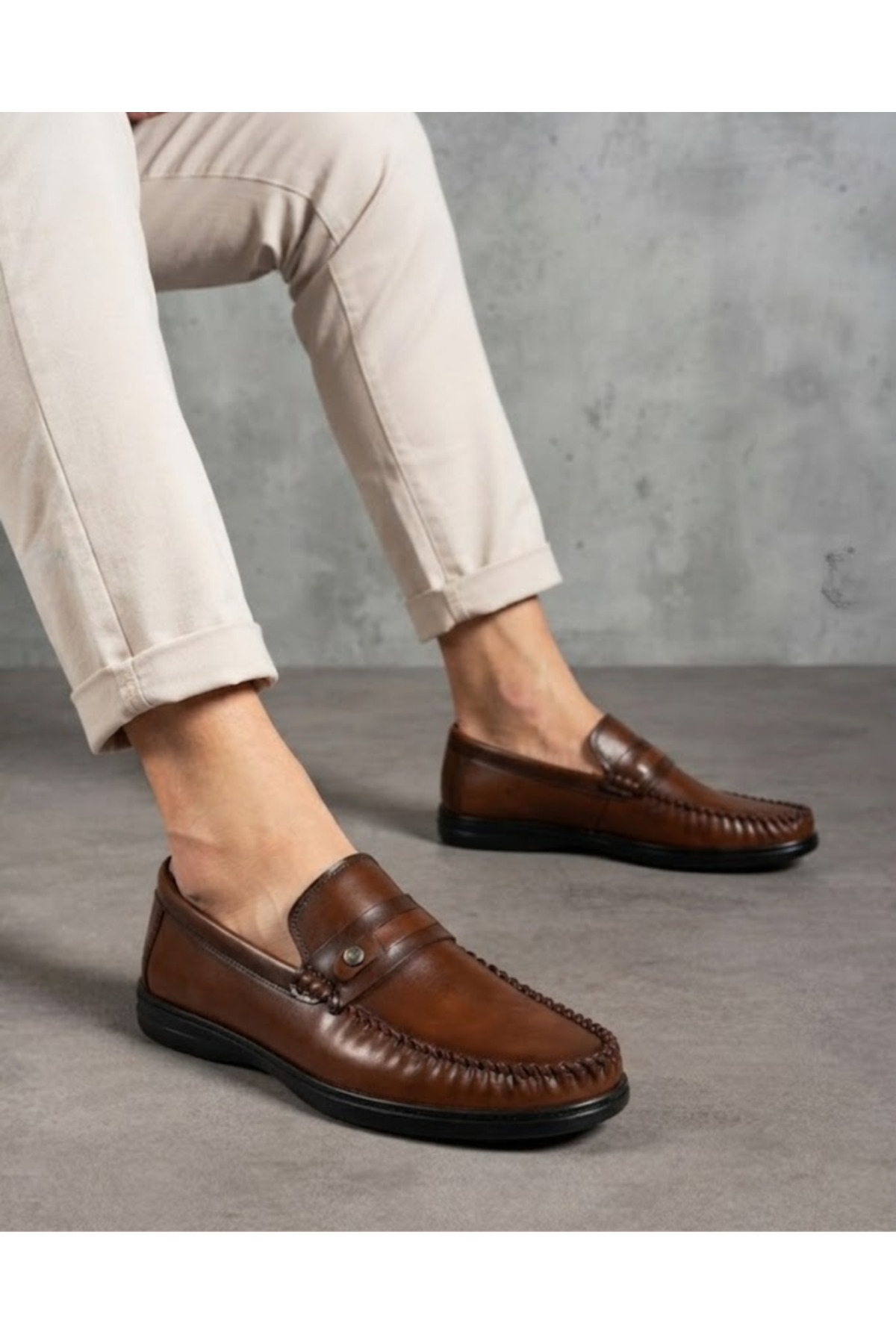 Enes Ayakkabıcılık Erkek Rahat Taban Günlük Klasik Loafer Ayakkabı görsel 4