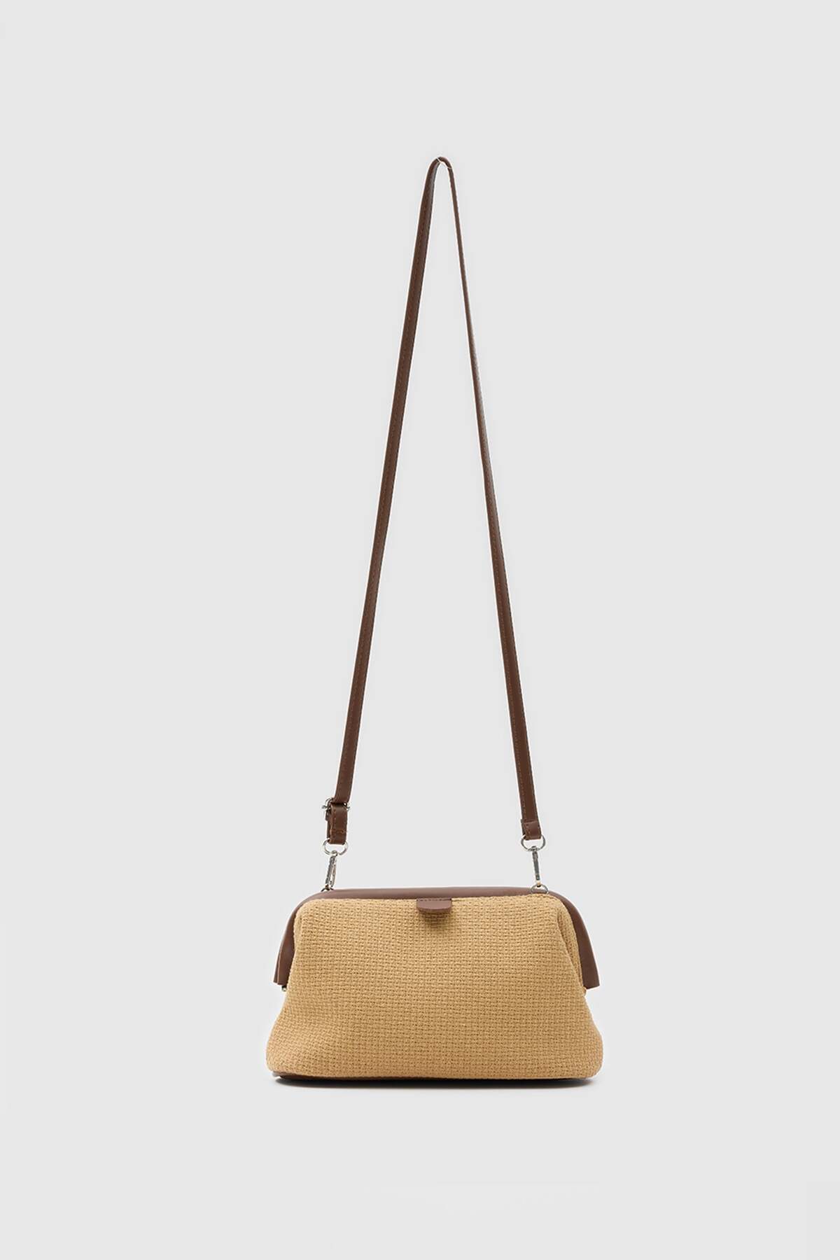 Shule Bags Cois Naturel Burslu Çapraz Çanta Taba görsel 3