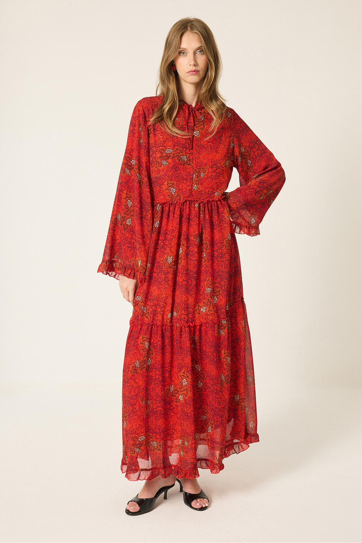 Touche Prive Floral Chiffon Dress