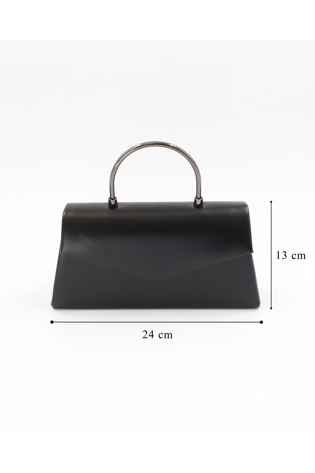 lalettobags Kadın Mektup Kapaklı Siyah Askı & Zincir Detaylı Abiye Davet Çantası görsel 4