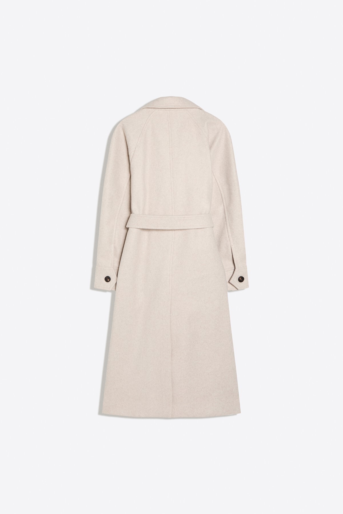 Bershka Soft touch kemerli uzun kaban görsel 6