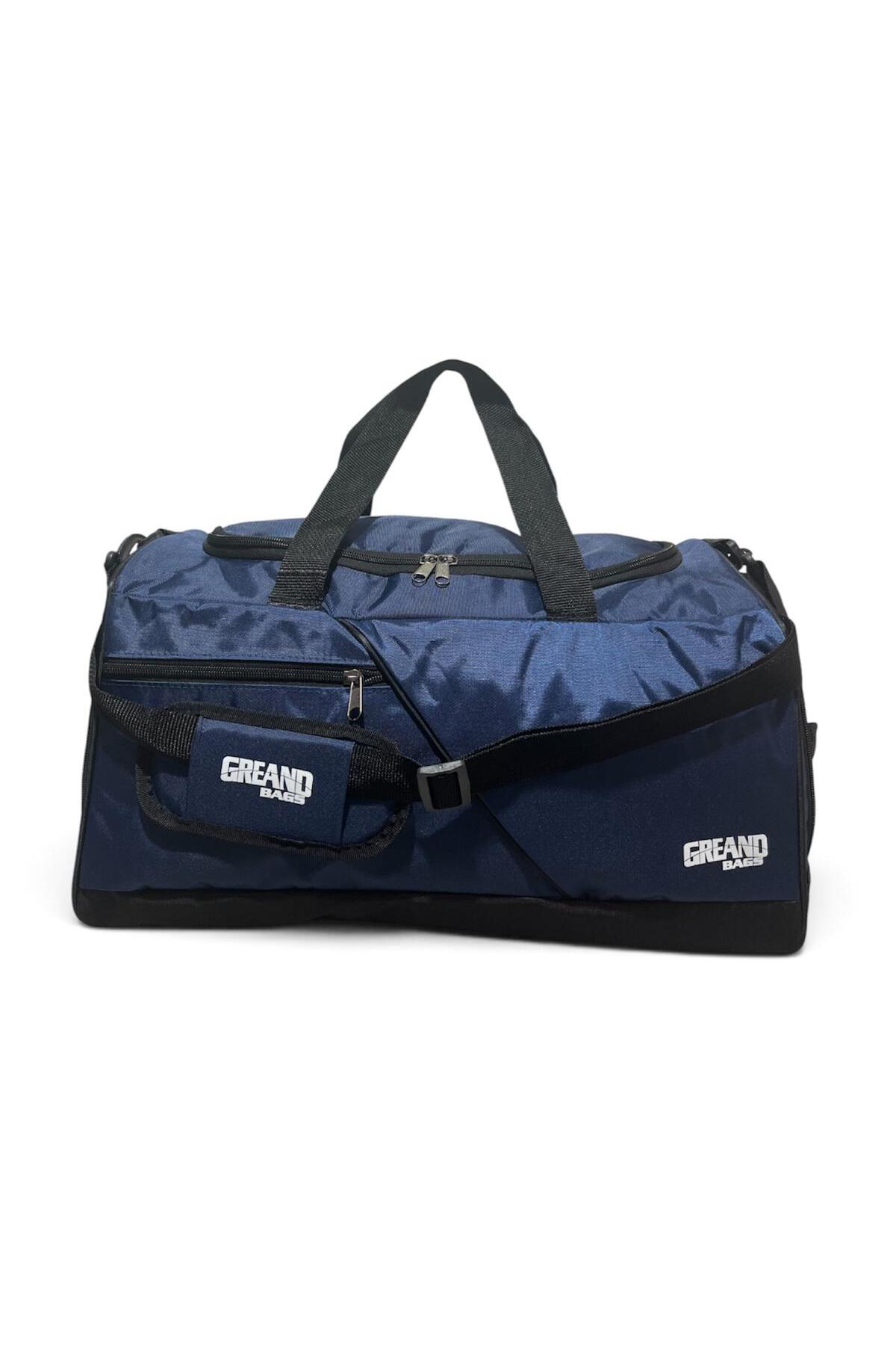 GreandBags Lacivert Ayakkabı Bölmeli A Kalite Geniş Hacimli Spor Çantası Seyehat Çantası GYM görsel 2