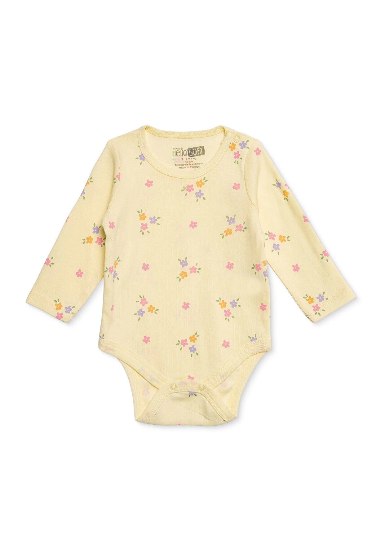 ebebek Hello Baby HelloBaby Kız Bebek Uzun Kol Body Modelli Yaka Uzun Kol