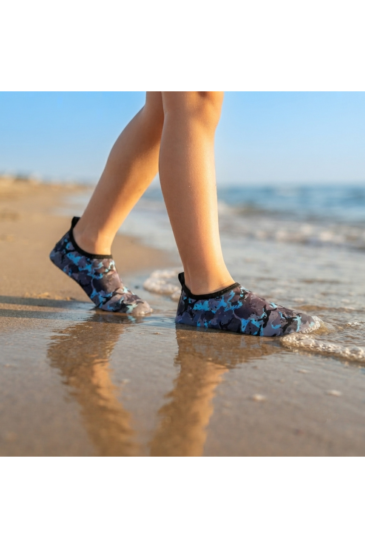 LAL's Erkek Deniz Ayakkabısı Kaymaz Tabanlı Havuz Ayakkabısı Kamuflaj Desenli Aqua Shoes Plaj Su Ayakkabısı görsel 2