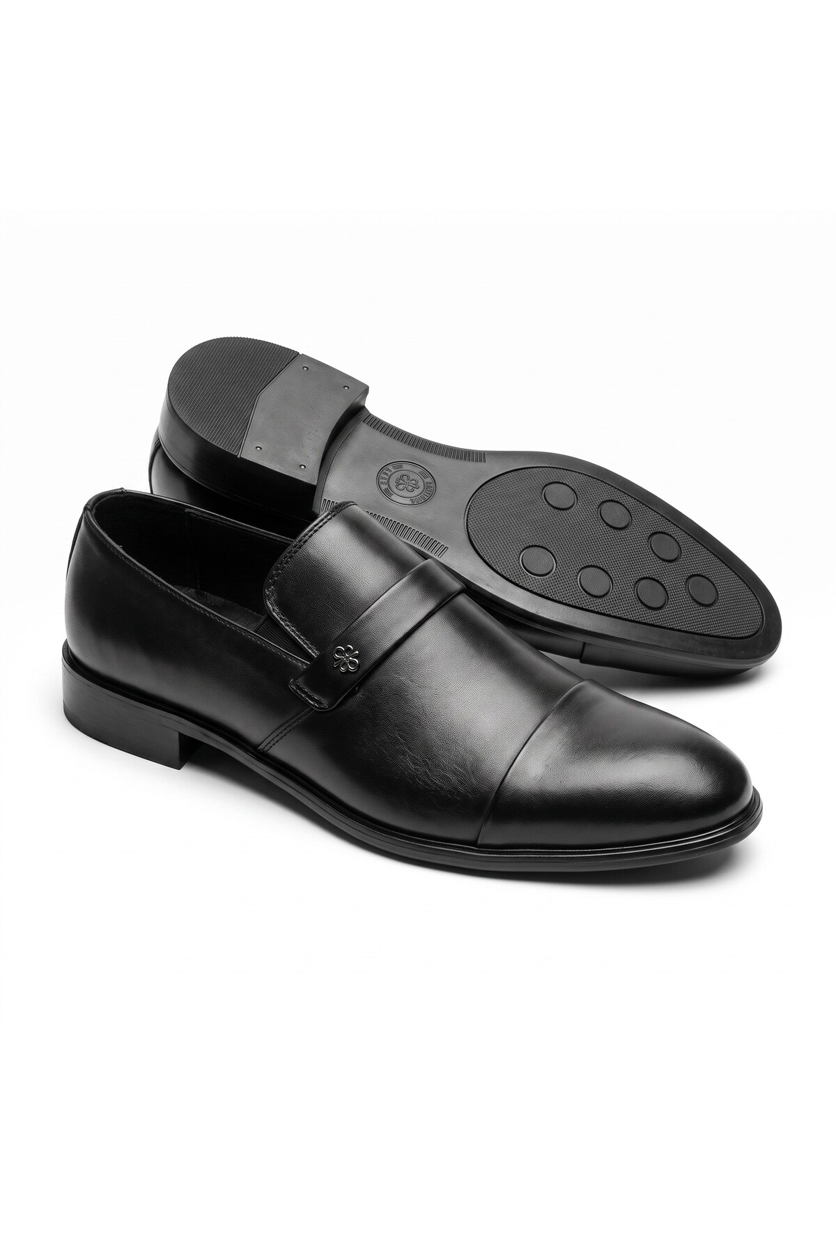RAYVORA Men's Patent Leather and Matte Leather Laceless Classic Shoes with Pvc Sole, Suitable for Bridal Suits and Suit Bottoms