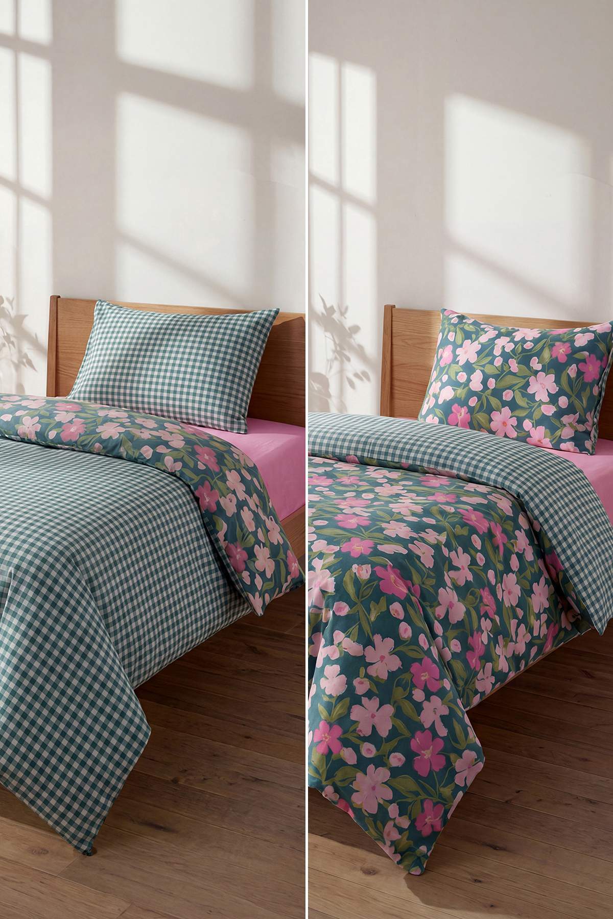 Trendyol Home Floral Printed Single Bed Sheet Duvet Cover Set Tphss26Tkn00015