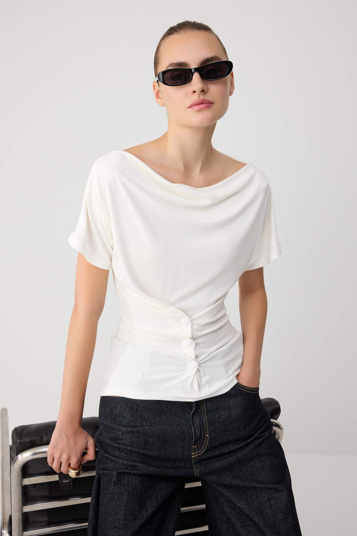 Trendyolmilla Ekru Bluz TWOSS26BZ01070