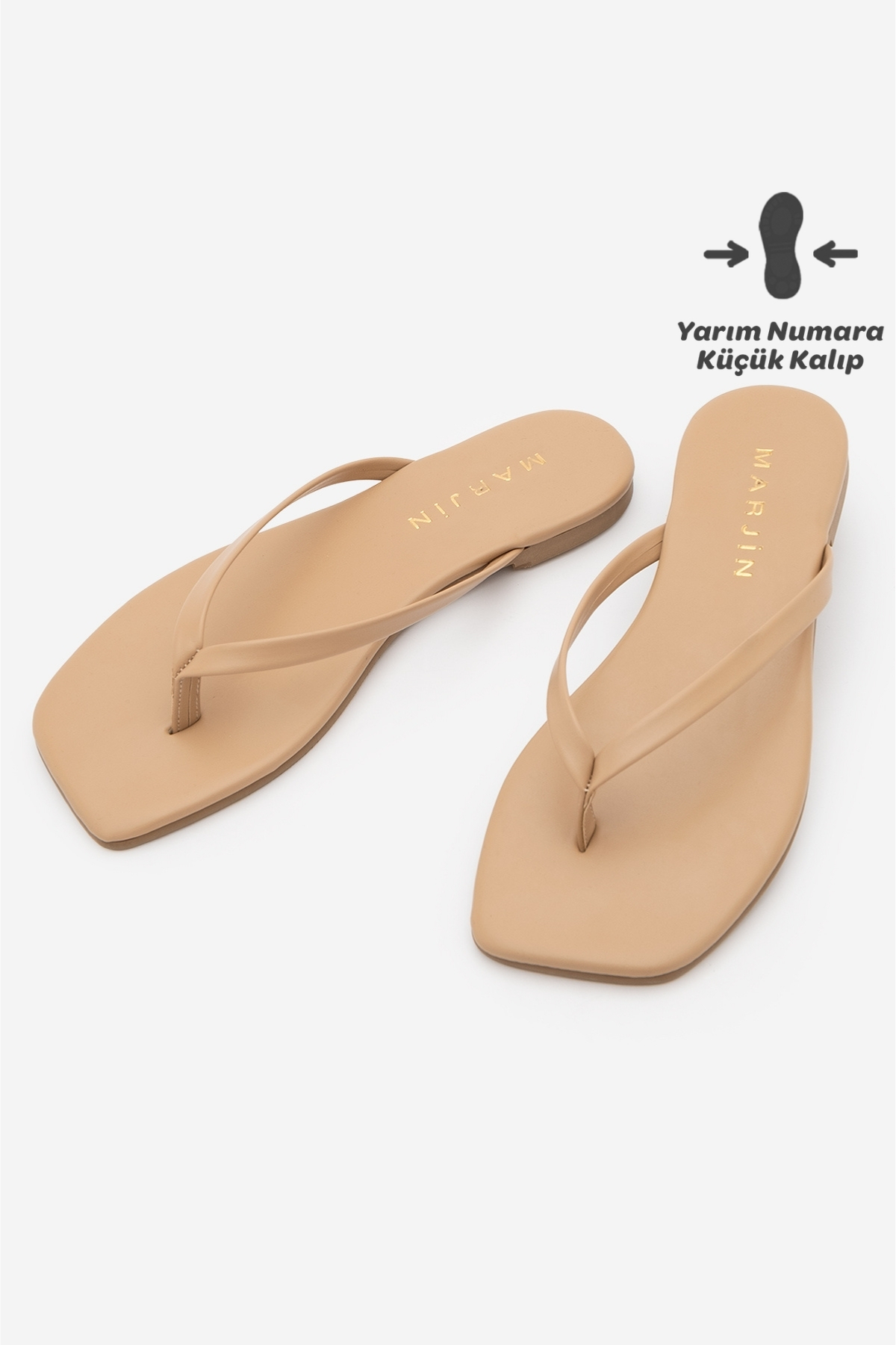 Women's Thin Band Blunt Toe Casual Slippers Nelvin Beige