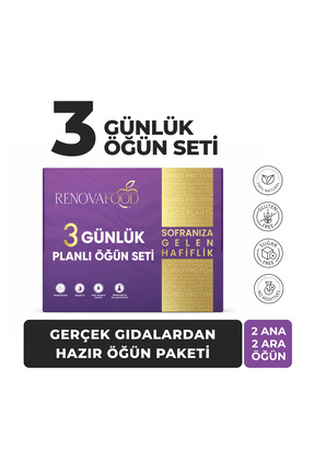Renovafood 3 Gün Hazır Öğün Paketi 2 Ana 2 Ara Öğün Yüksek Protein & Yüksek Lif