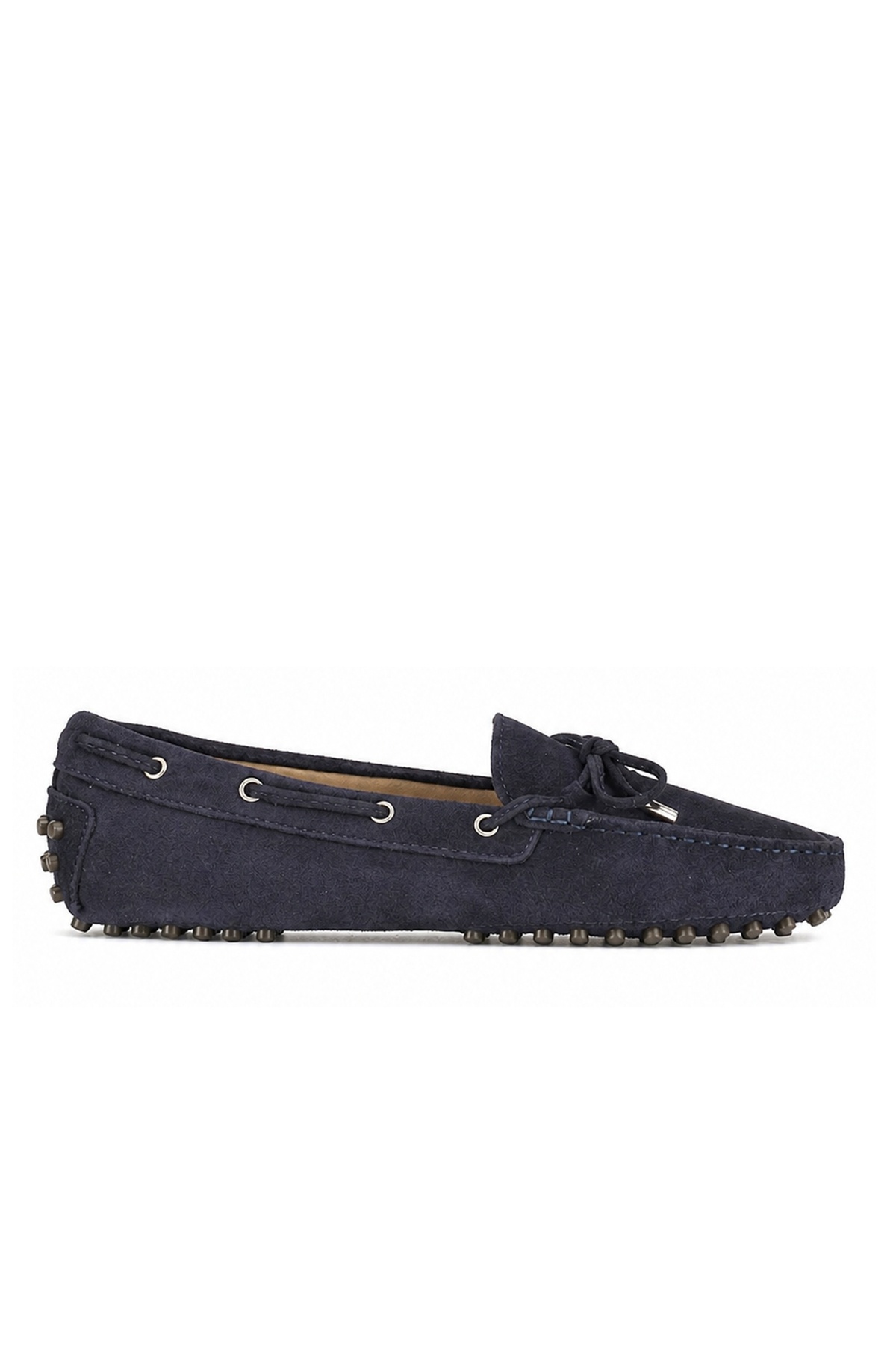West To West Kadın Lacivert Süet Loafer Ayakkabı görsel 2