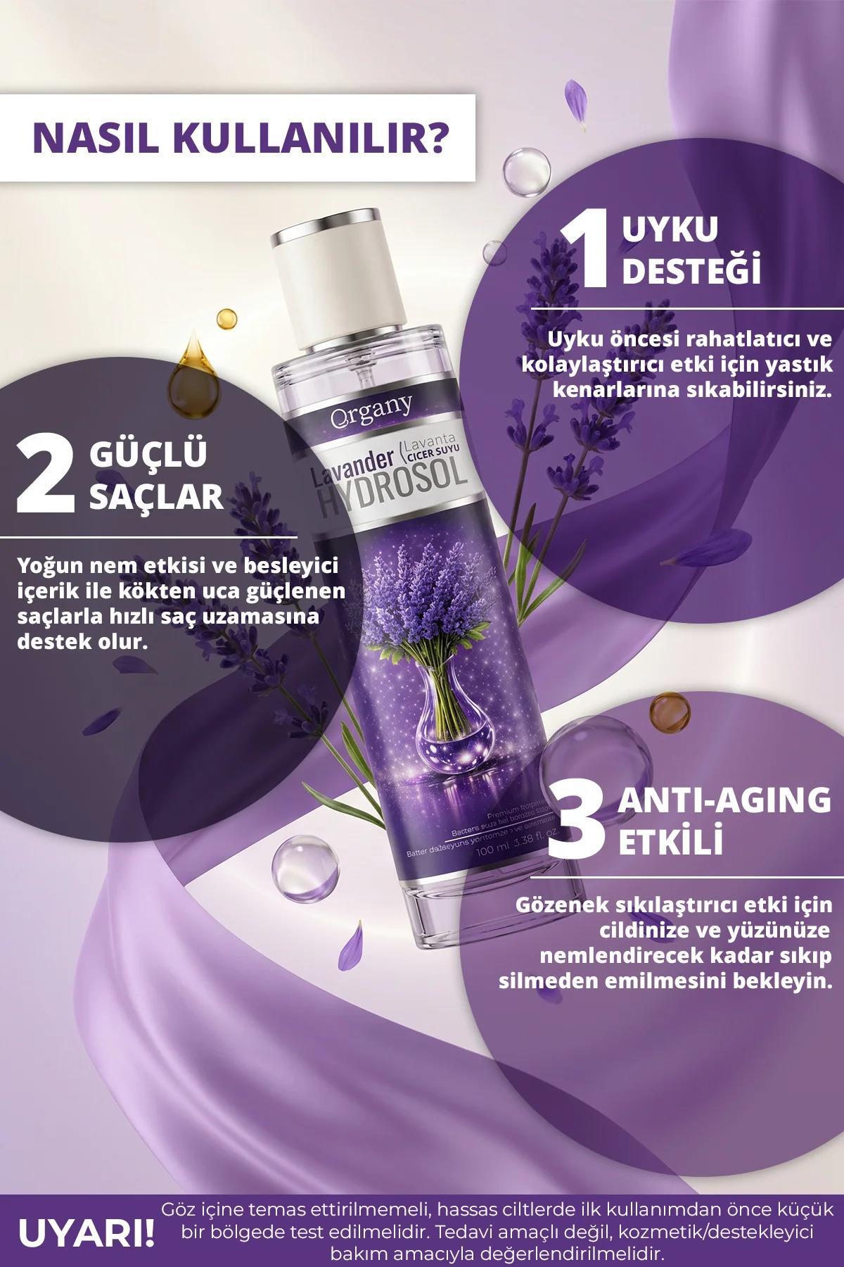 Lavanta Suyu Hidrosolü Cilde Canlılık Veren %100 Doğal Besleyici Yüz ve Cilt Bakım Toniği Lavender Hidrosol 100 ml — OGDSLHH100 — تصویر 2 از 4