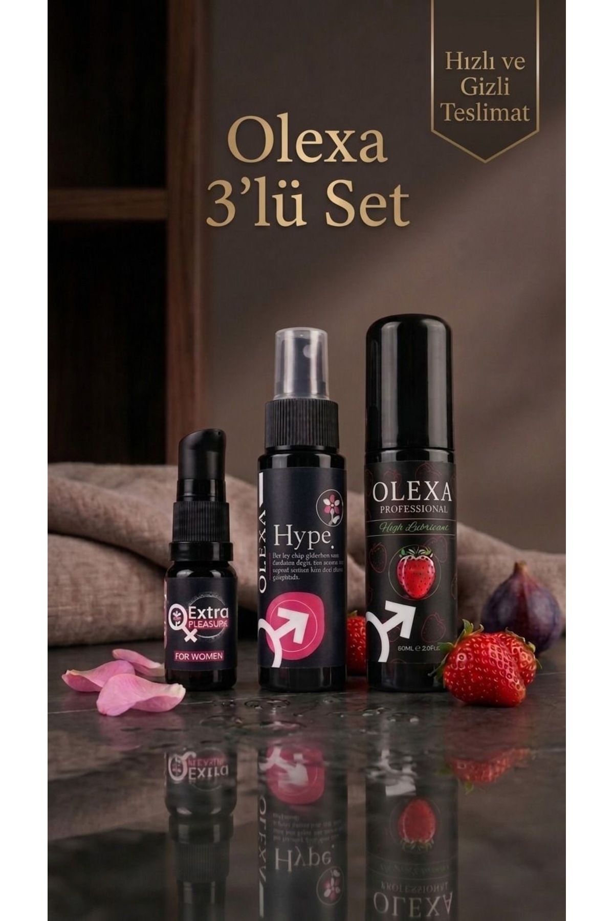 OLX 3'lü Set Kadın istek & Erkek Uzun Süre & Kayganlaştırıcı Jel