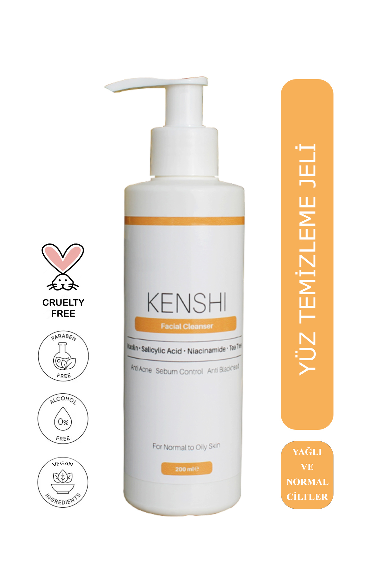 Tüm Cilt Tipleri İçin Nemlendirici ve Arındırıcı Yüz Yıkama Jeli 200 ml — yk1 — تصویر 9 از 9