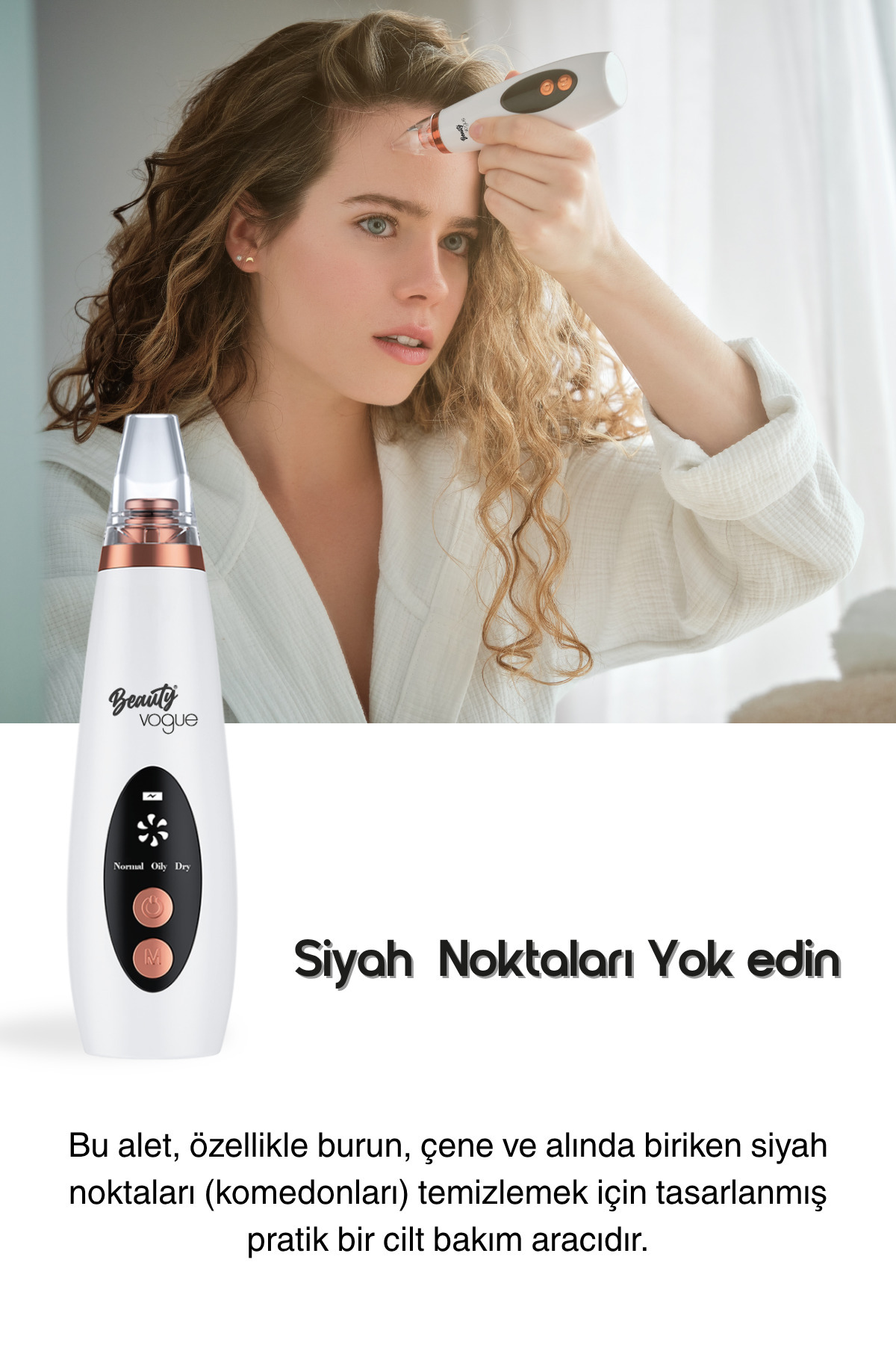 Vakumlu Siyah Nokta-akne-sivilce-clean Yüz-cilt Temizleme Bakım Cihazı-aleti Vakum Şarjlı — سفید MP-02 — تصویر 5 از 8