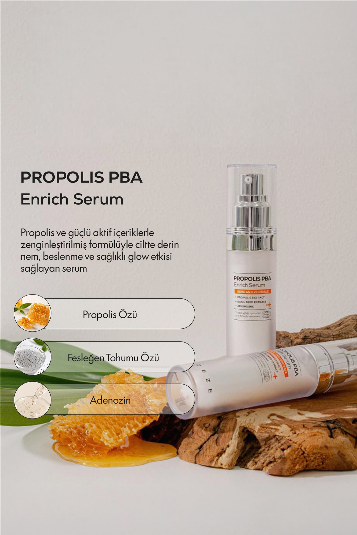 PROPOLIS PBA Enrich Serum, 30ml | Zengin Beslenme, Derin Nemlendirme, Niasinamid Serumu — 8809686120321 — تصویر 4 از 6
