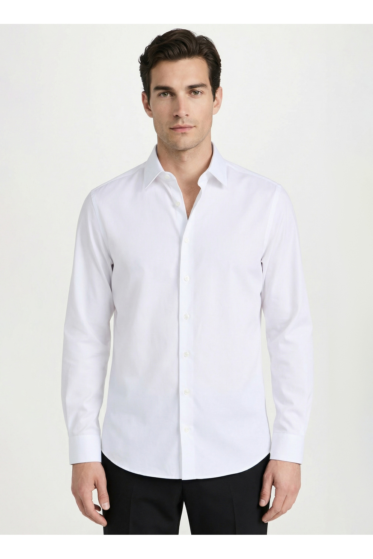 Fabrika Beyaz Erkek Slim Fit Gömlek MAYDOS 507 görsel 2