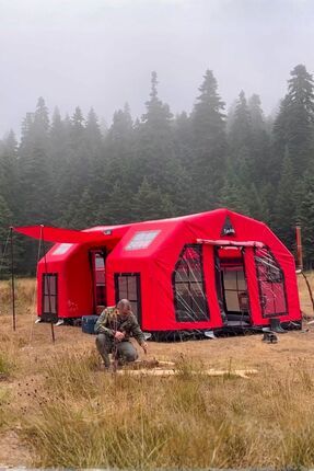 farrioutdoor 4 mevsim şişme çadır 16 m2 - 12 -14 kişi Uzay Kapsülü modeli kir...