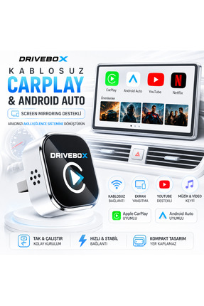 TARÇIN Kablosuz CarPlay Android Auto Adaptörü Ekran Yansıtma Screen Mirroring...