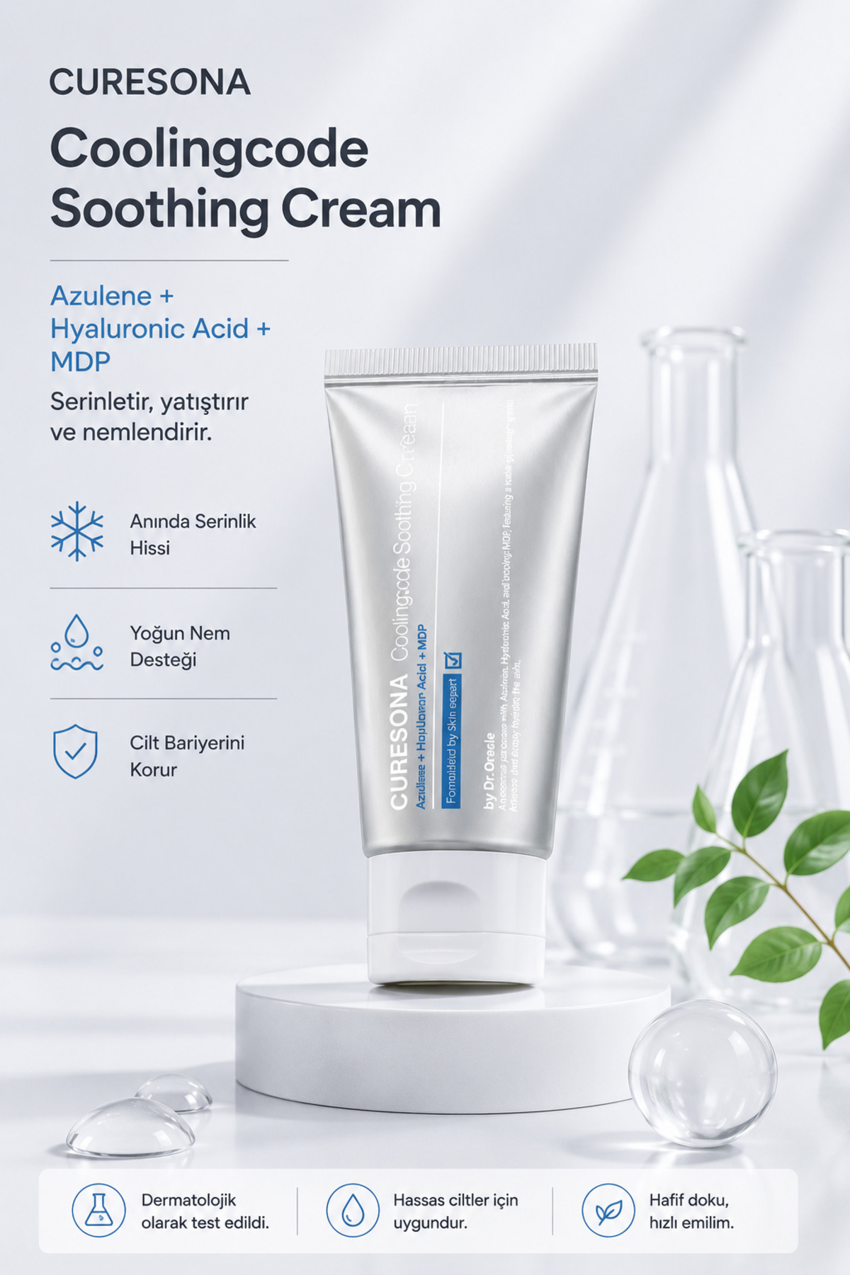 CURESONA Coolingcode Soothing Gel Cream - Yatıştırıcı Jel Krem