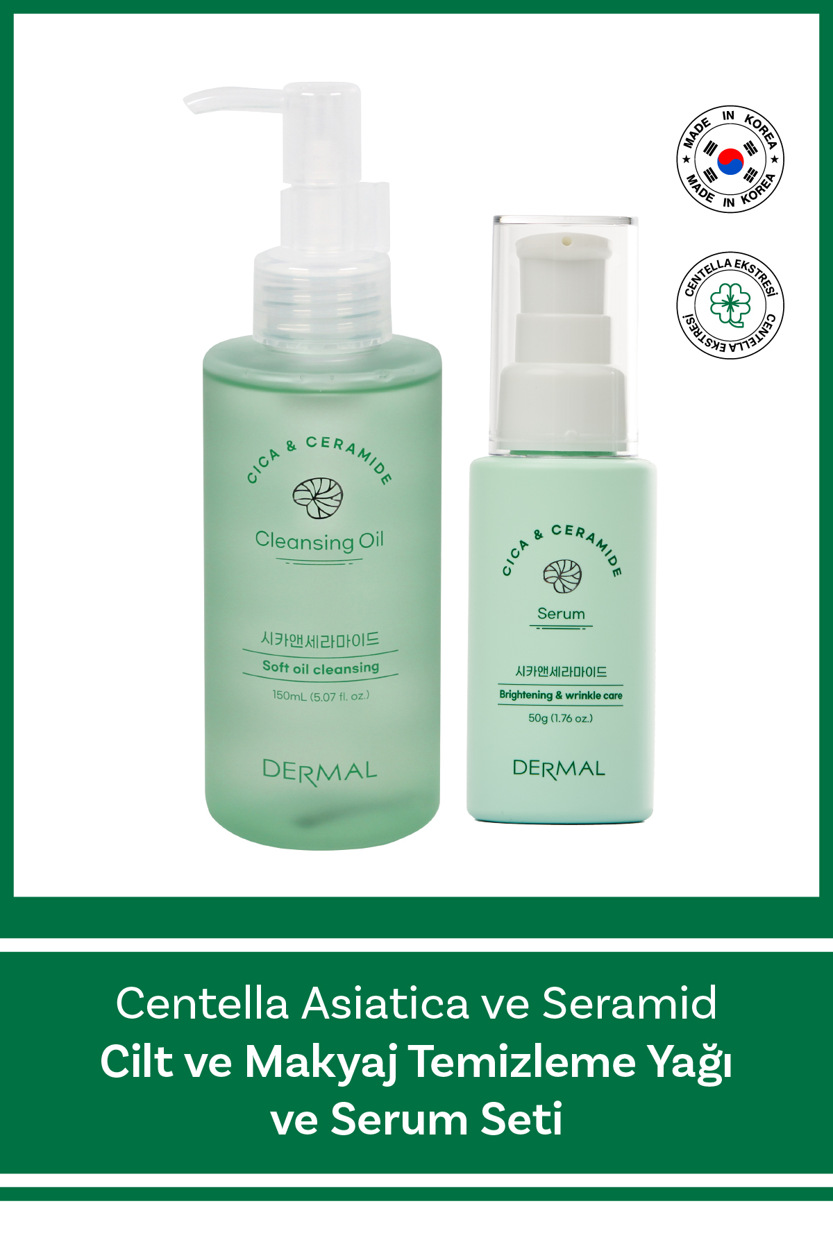 Dermal Cıca X Mide Centella Asiatica Özlü Temizleme Yağı ve Serumu — DERMALCİCASET02