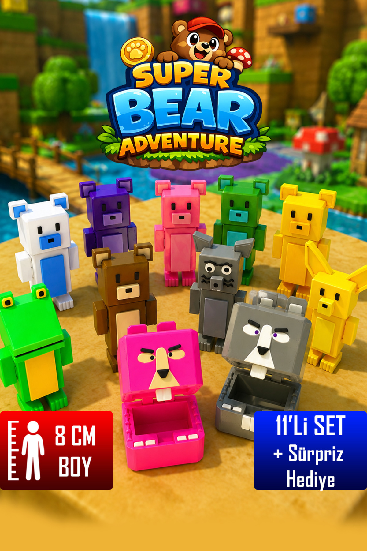 YAGLİZ Super Bear Adventure Baaren Ayı Figür Seti – Eklemleri