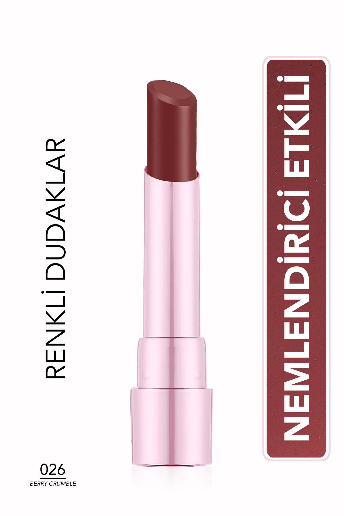 Flormar Sheer Up Sweet Escape Yarı Transparan & Parlak Bitişli Nemlendirici Ruj - 026 Berry Crumble - 8682536121354 — زرشکی 10313