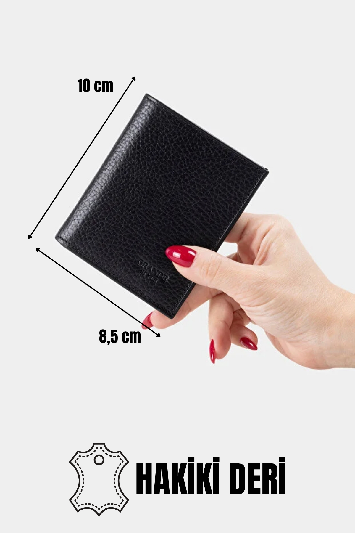 Grande Style 01485 Erkek Hakiki Deri Cüzdan SİYAH görsel 6