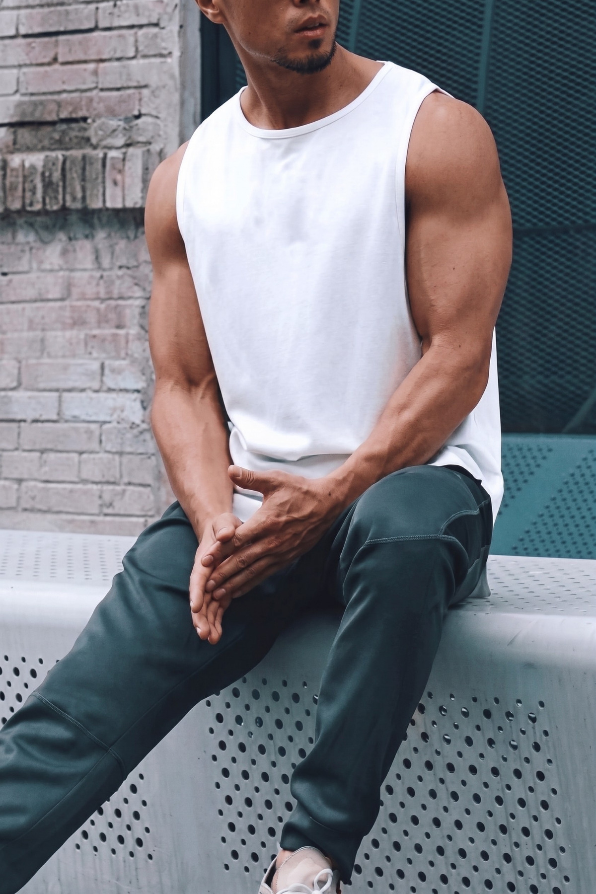GENIUS STORE Erkek Sporcu Atleti Sıfır Kol Tişört Fitness Gym Antrenman Tişörtü Ter Tutmayan Atlet görsel 2