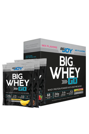 Bigjoy Whey Protein Big Whey Go Protein Tozu Tekli Sachet Mix Aroma 68 Servis...