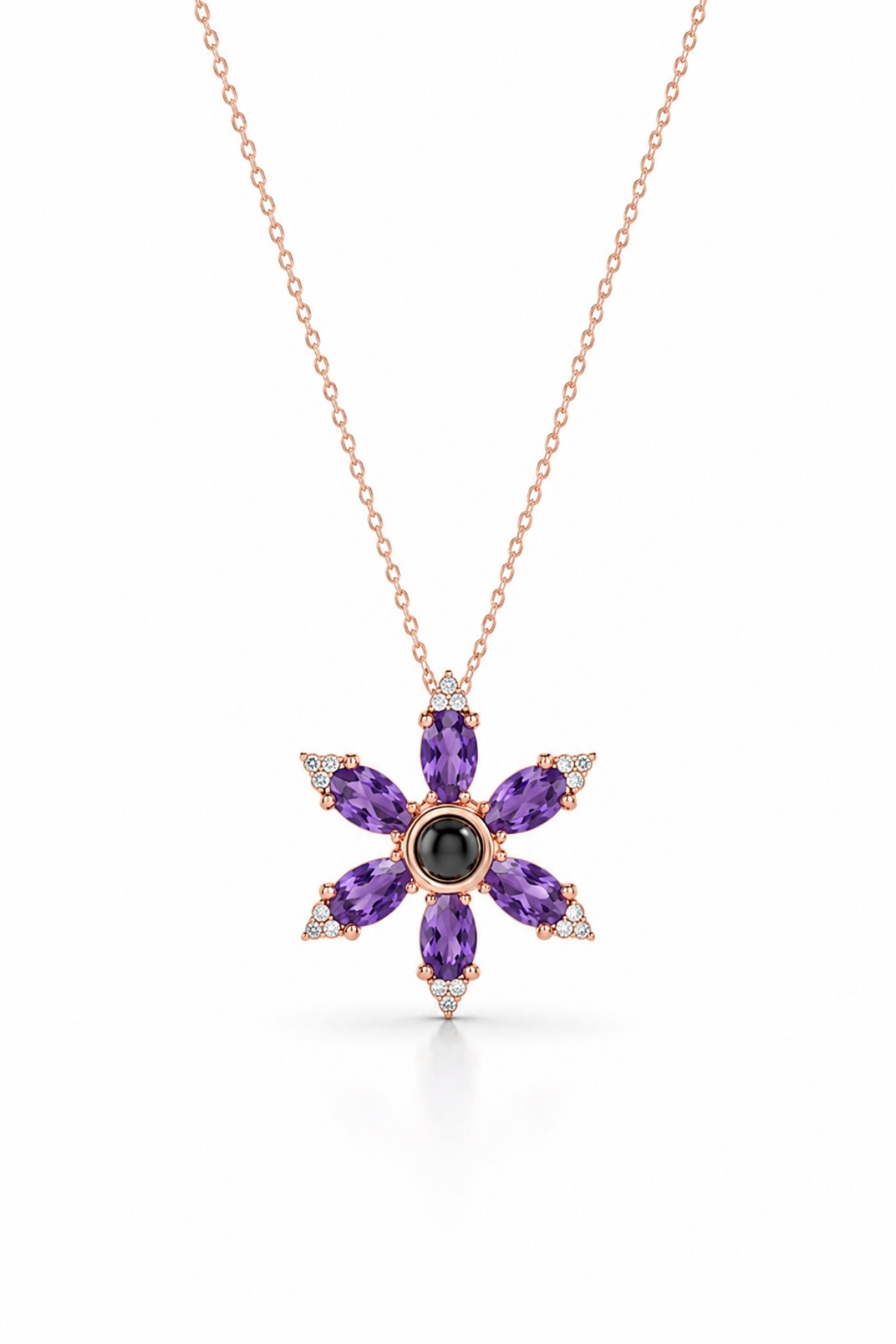 Women's Necklace with Custom Box - Lotus Women's Necklace With 100 Languages That Say I Love You
