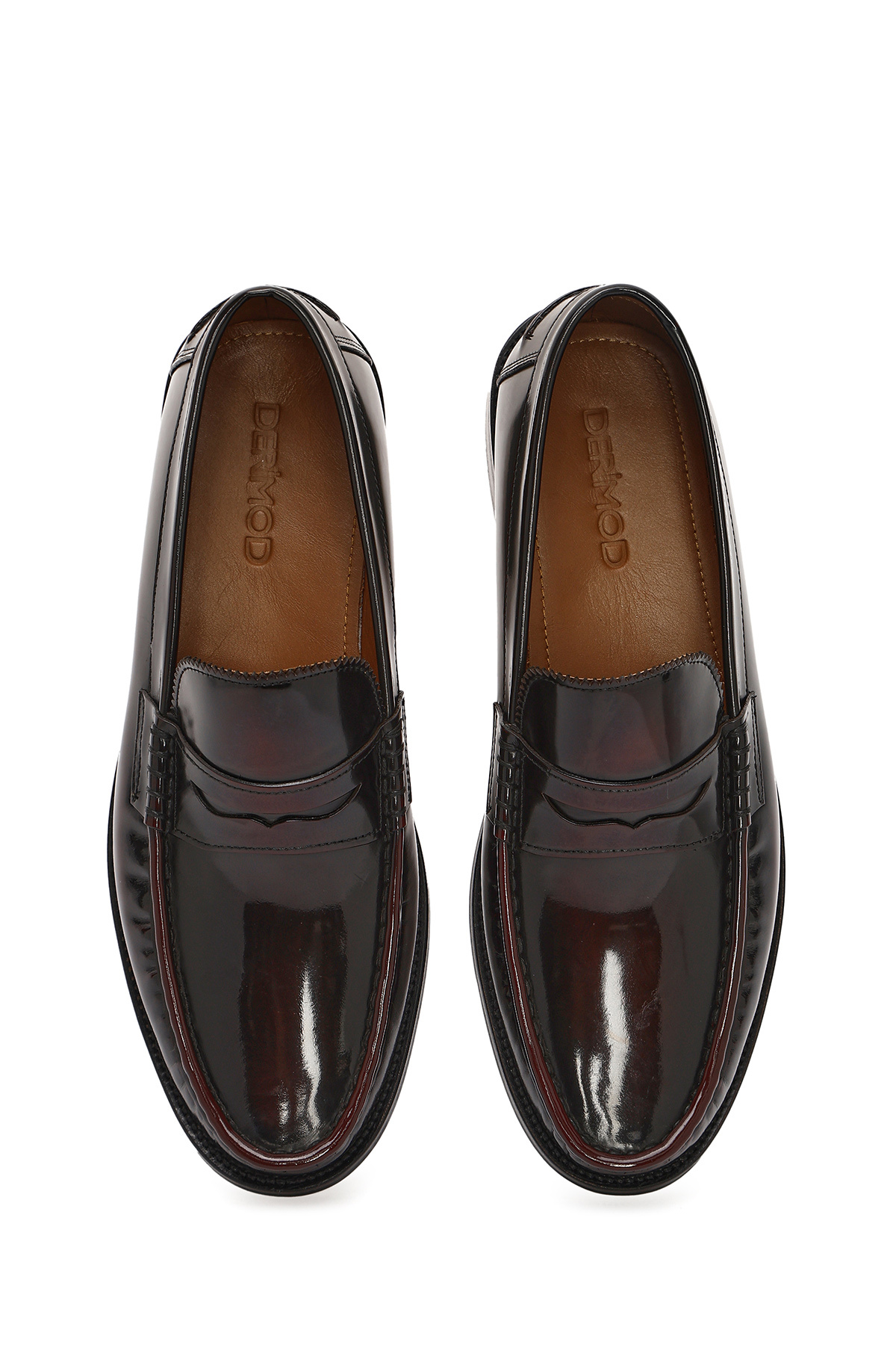 Derimod Erkek Bordo Deri Klasik Loafer 26SFD601722 görsel 4