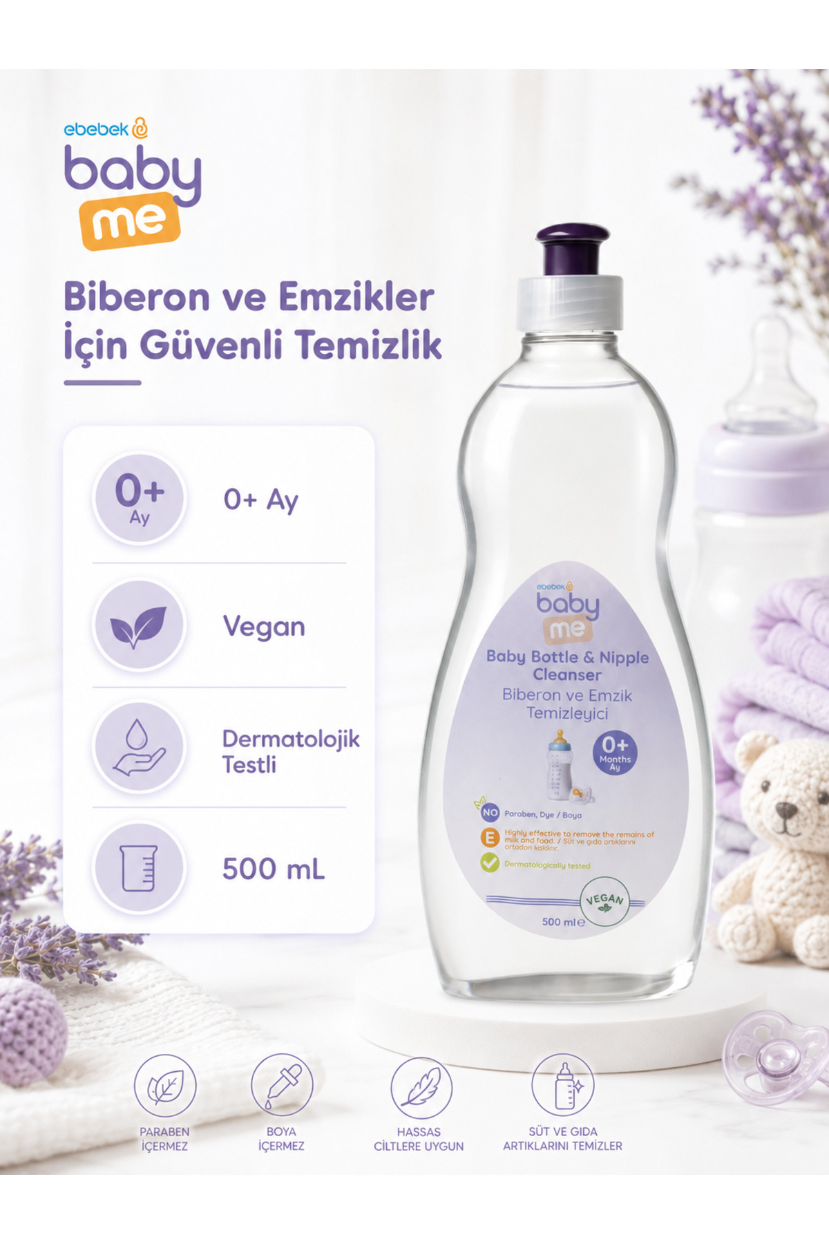 Baby Me Likit Emzik Biberon Temizleyici 500 Ml - Fiyatı