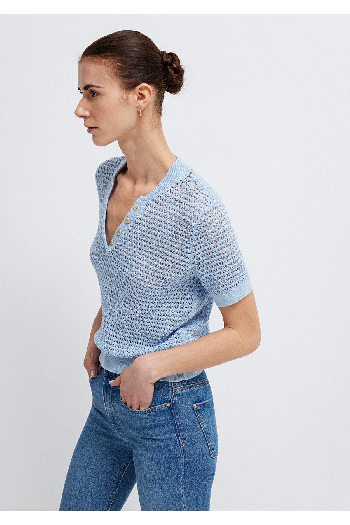 Mavi  Triko Polo Slim Fit / Dar Kesim 1710886-90160 - Görsel 2