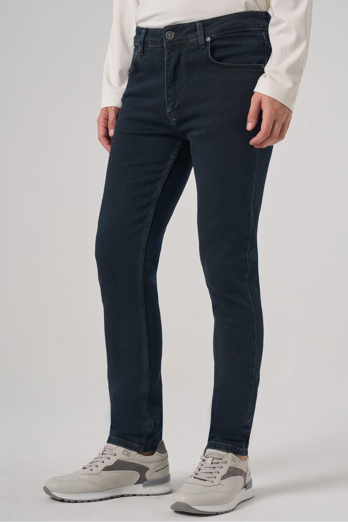 Morven Erkek Haki Denim 5 Cep Slim Fit Jean Kot Pantolon görsel 2