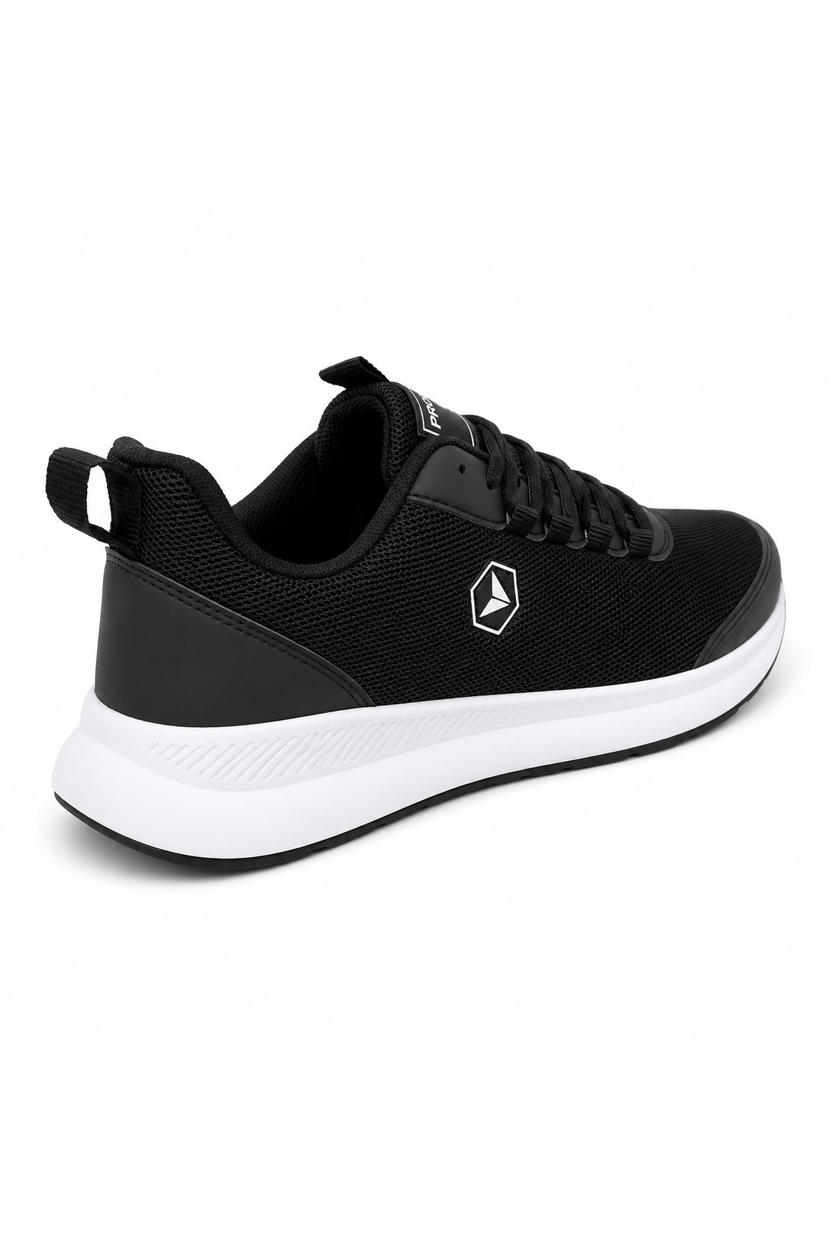 PRO JACK Siyah Beyaz Bağcıklı Sneaker Koşu Yürüyüş Erkek Spor Ayakkabı görsel 3