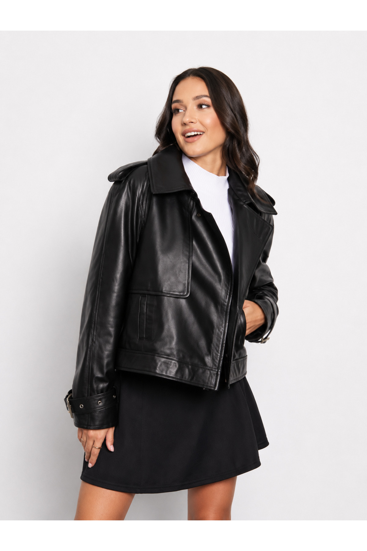 The Leather Craft Hakiki Kadın Deri Ceket görsel 6