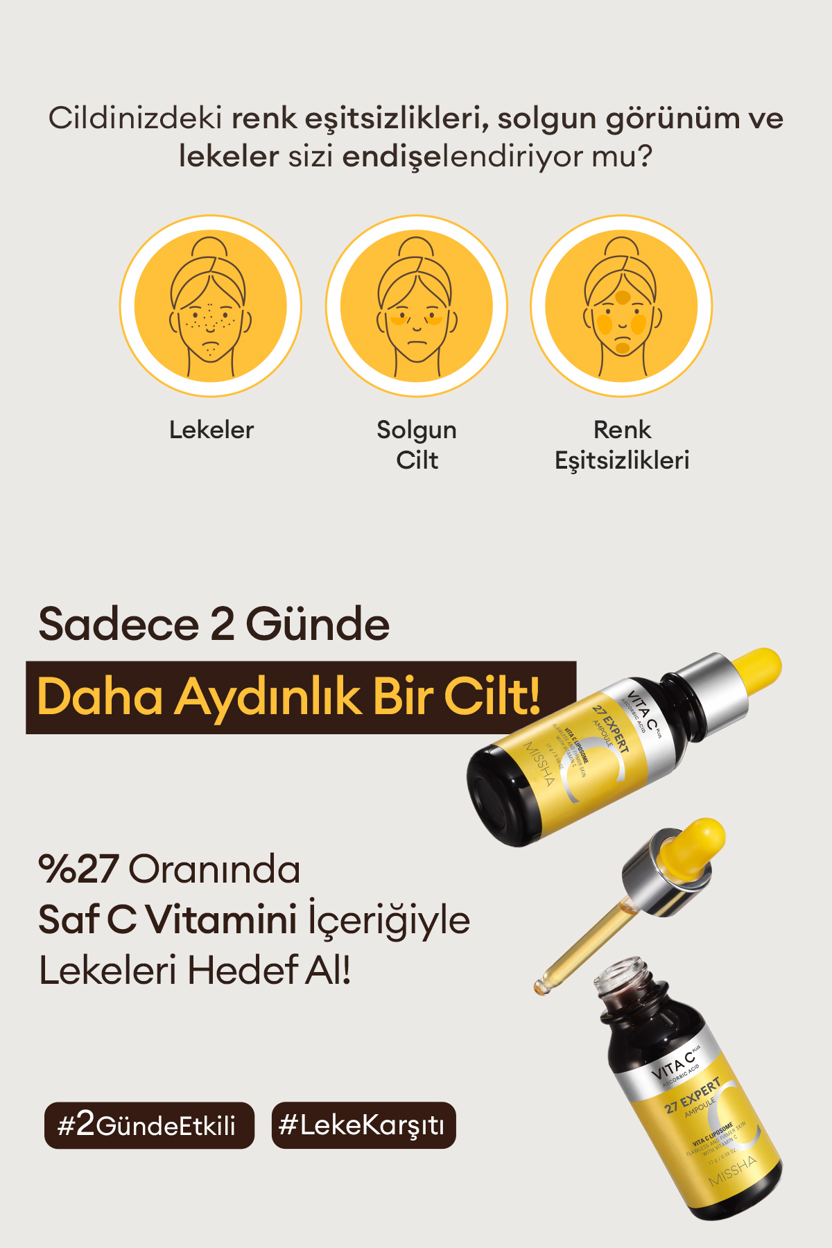 %27 Oranında Saf C Vitamini İçerikli, Leke Karşıtı, Aydınlatıcı Ampul Vita C Plus 27 Expert Ampoule — 8376 — تصویر 4 از 9