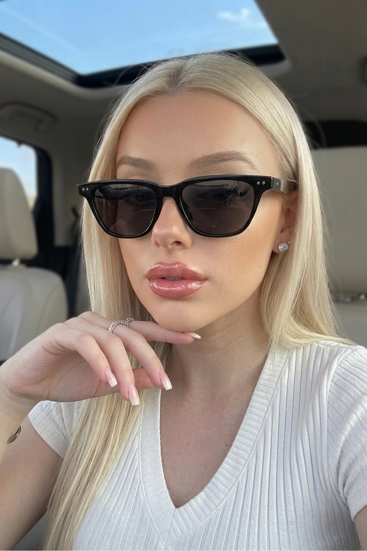 REN EYEWEAR Violet Siyah 2025 Klasik Güneş Gözlüğü Unisex / Reneyewear