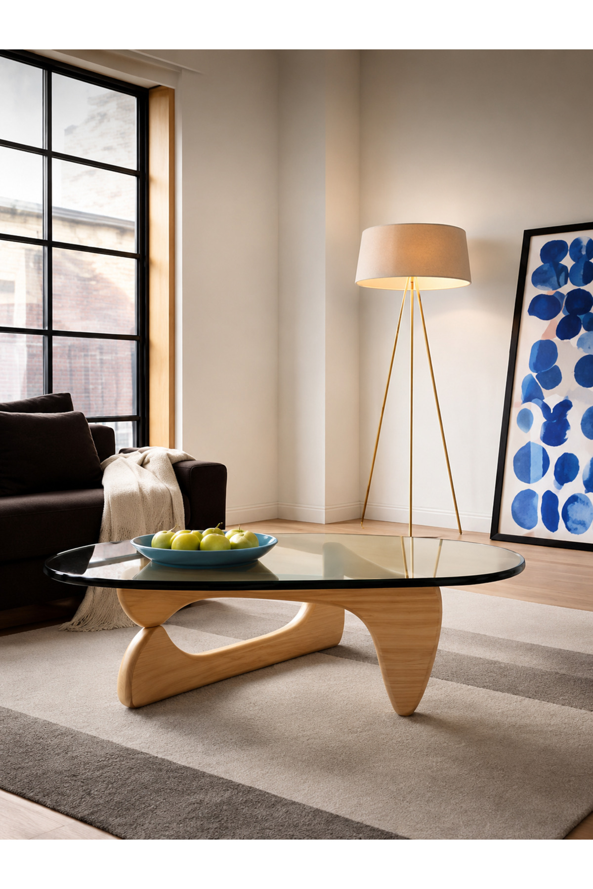 Vitra, New Generation Modern Ellipse Asymmetric Coffee Table, Natural