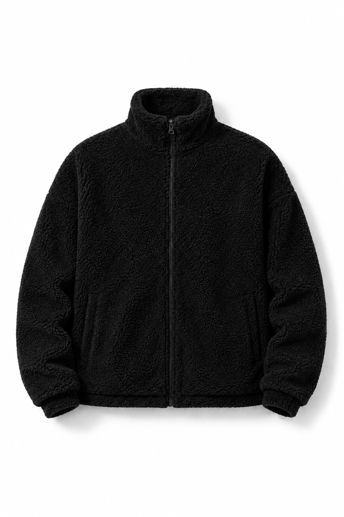 Ghassy Co. Erkek Alaska Regular Peluş Sherpa Kışlık Tam Fermuarlı Polar Sweatshirt