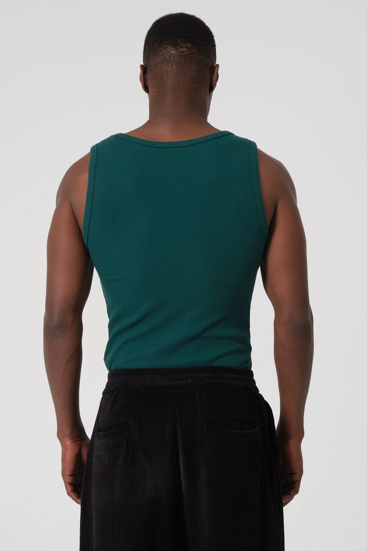 gamaro Erkek Halter Yaka slimfit Sporcu Likralı Atlet görsel 4